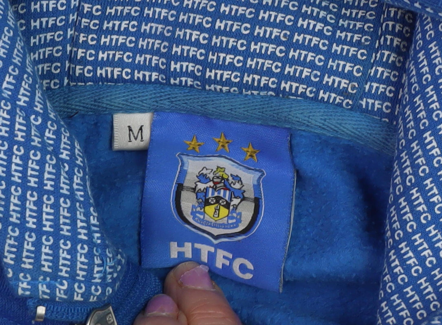 HTFC Blue Men's Full Zip Hoodie with Hooded Pockets