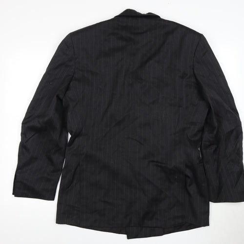 Mr Harry Men's Black Striped Suit Jacket 40R