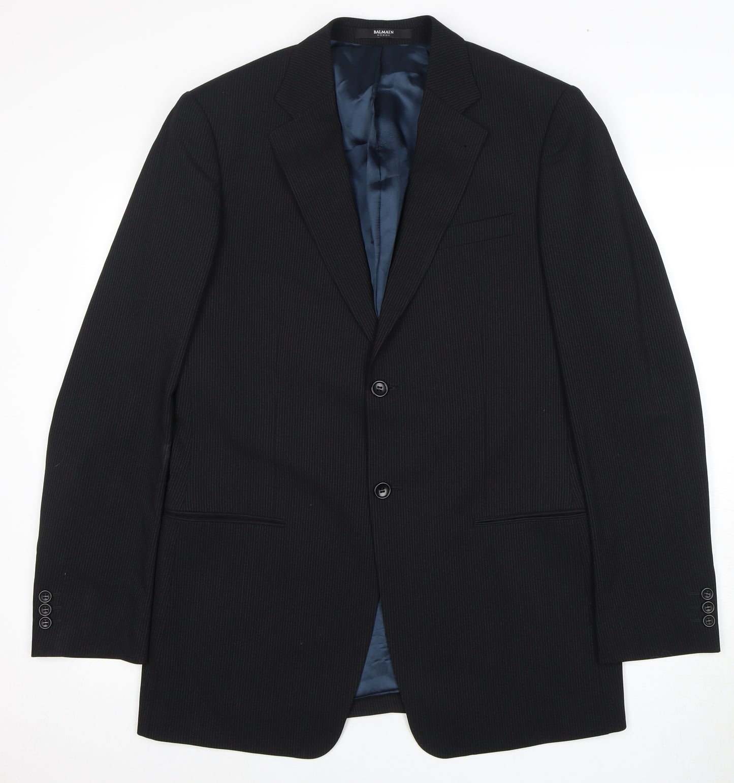 Balmain Men's Black 40 Long Jacket Blazer