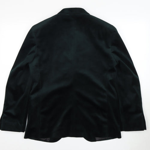 Marks and Spencer Men's Green Velvet Blazer, Size 38S
