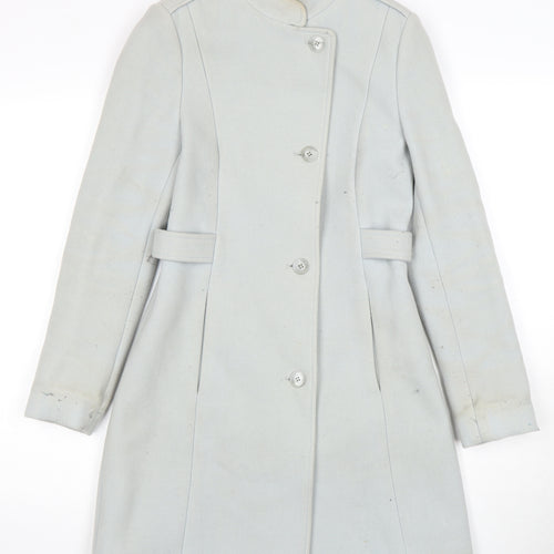 Reiss Women's Grey Wool Coat XS Mid-Length Classic