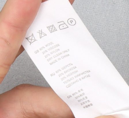 Reiss Women's Grey Wool Coat XS Mid-Length Classic