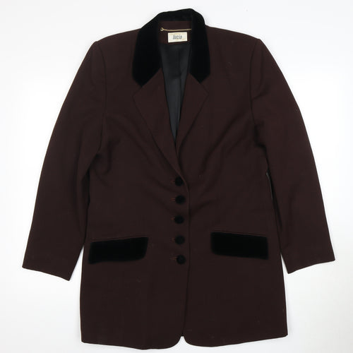Lucia Women's Brown Tuxedo Blazer Size 12