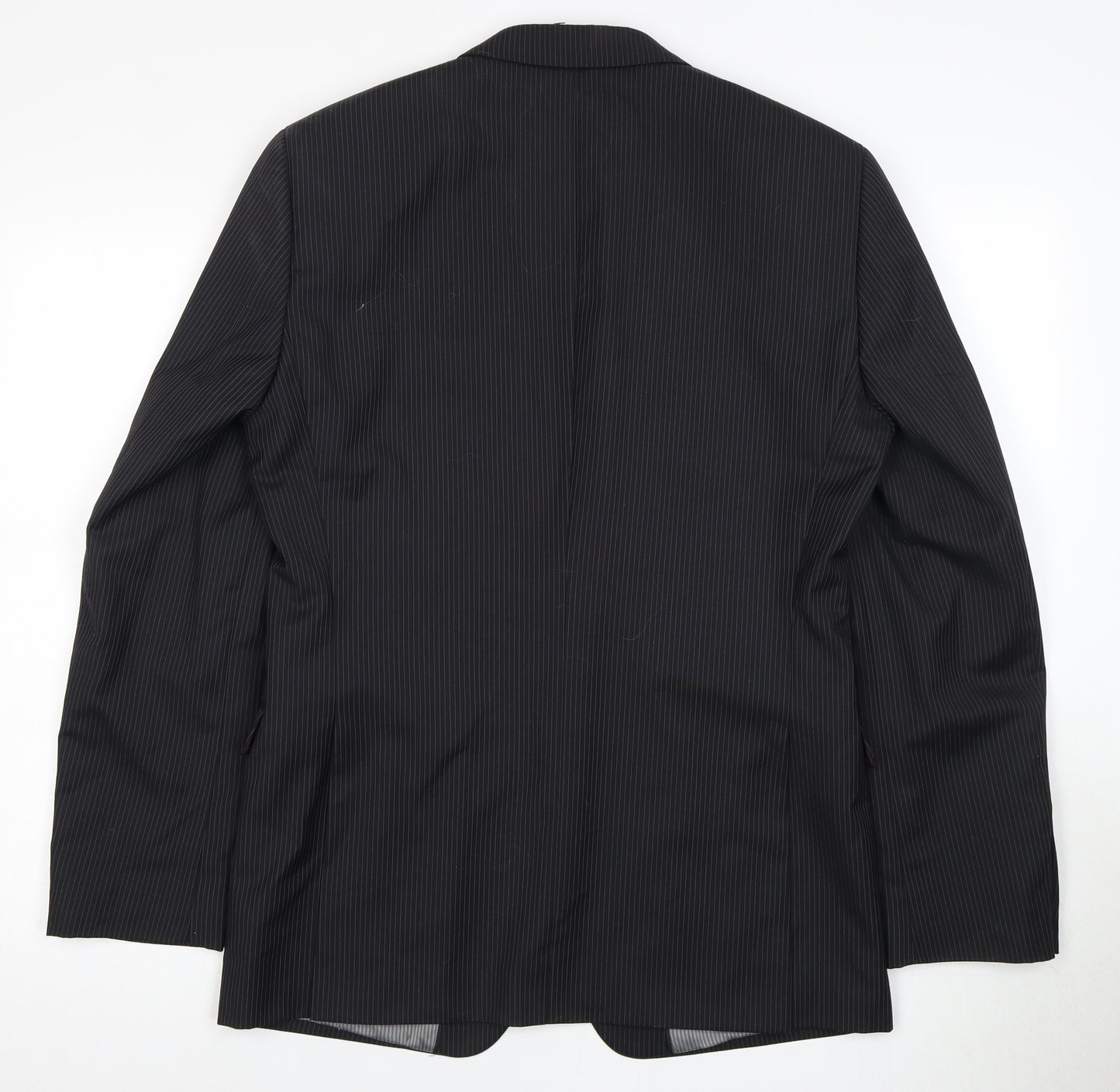 Next Men's Black Blazer, 38R, Striped, Elegant Style