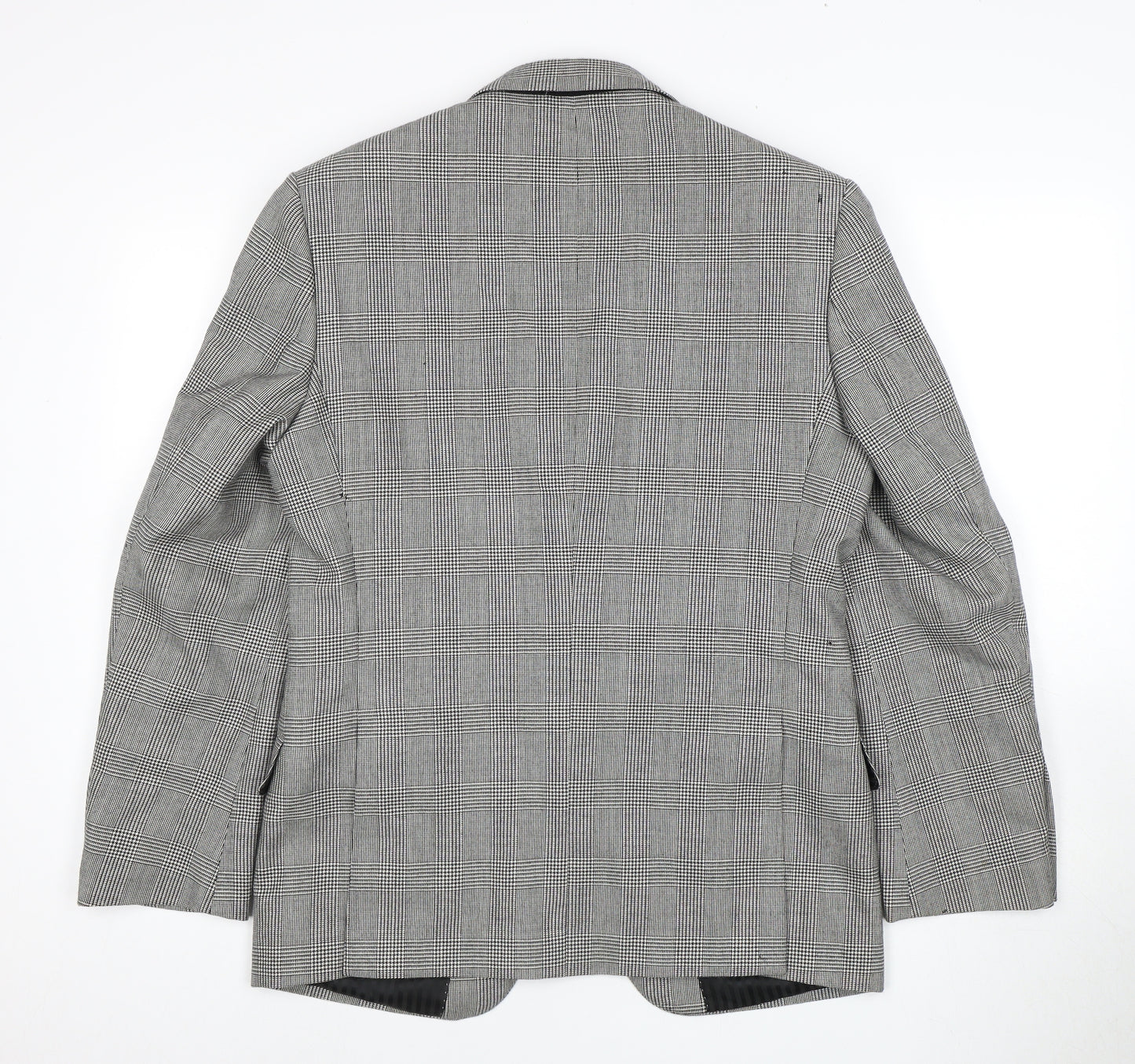 Marks and Spencer Men's Black White Check Blazer 38S