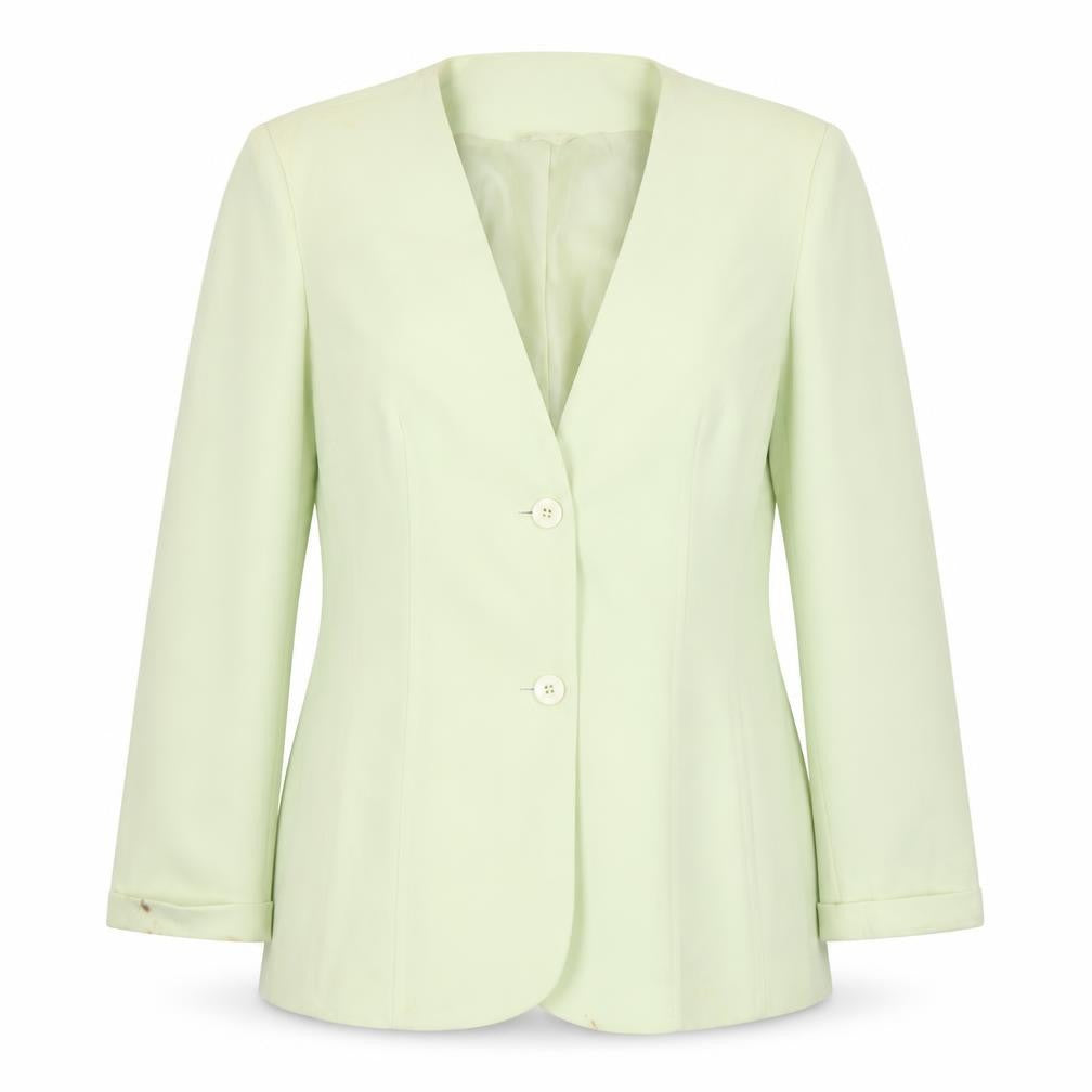 Front view of Berkertex Women's Green Jacket, size 14, Classic Blazer