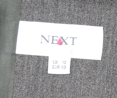 Next Women's Grey Overcoat, Size 12 - Elegant Business Attire