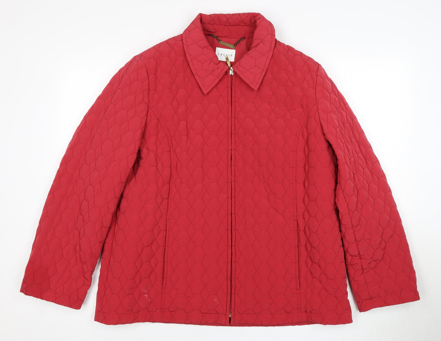 Eastex Women's Red Quilted Jacket Size 16