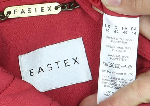 Eastex Women's Red Quilted Jacket Size 16