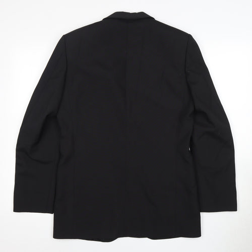 Moss Bros Men's Black Tuxedo Blazer Wool Formal Shawl Lapel 38R