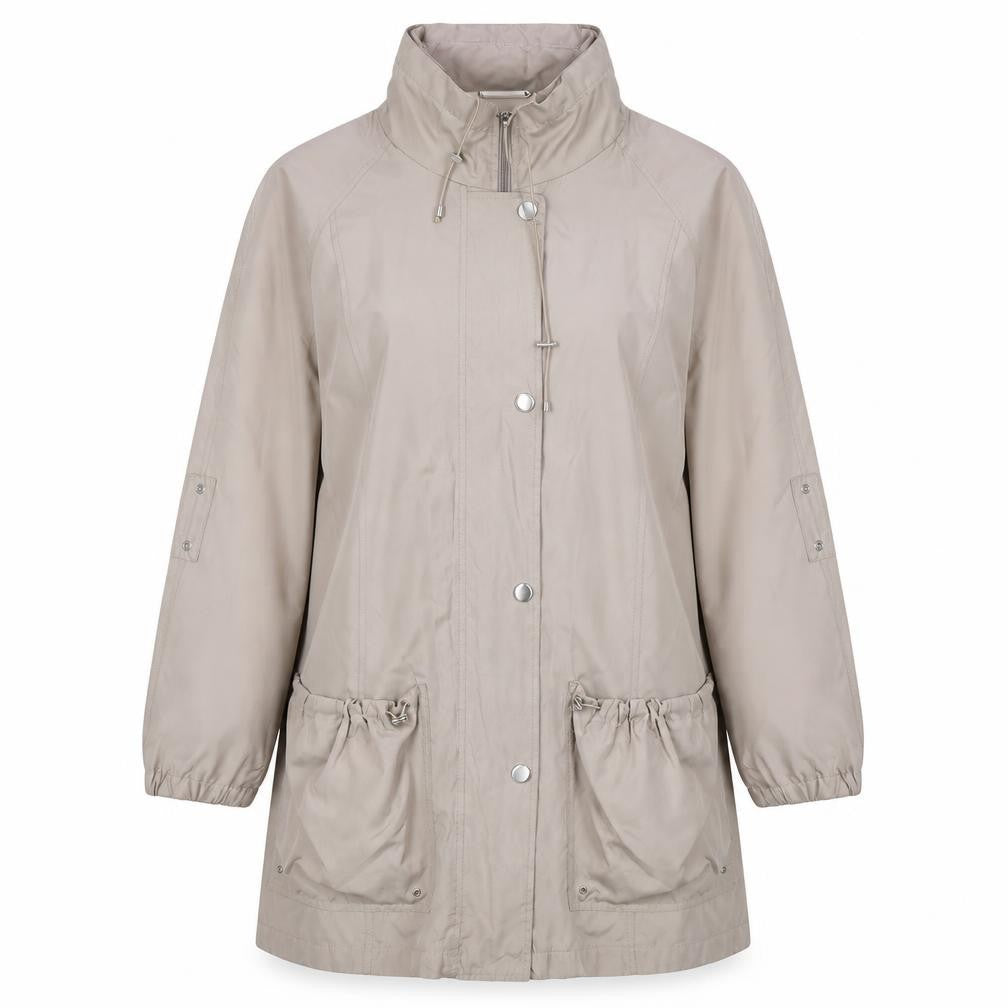 Front view of Windsmoor Women's Beige Parka Jacket S Casual