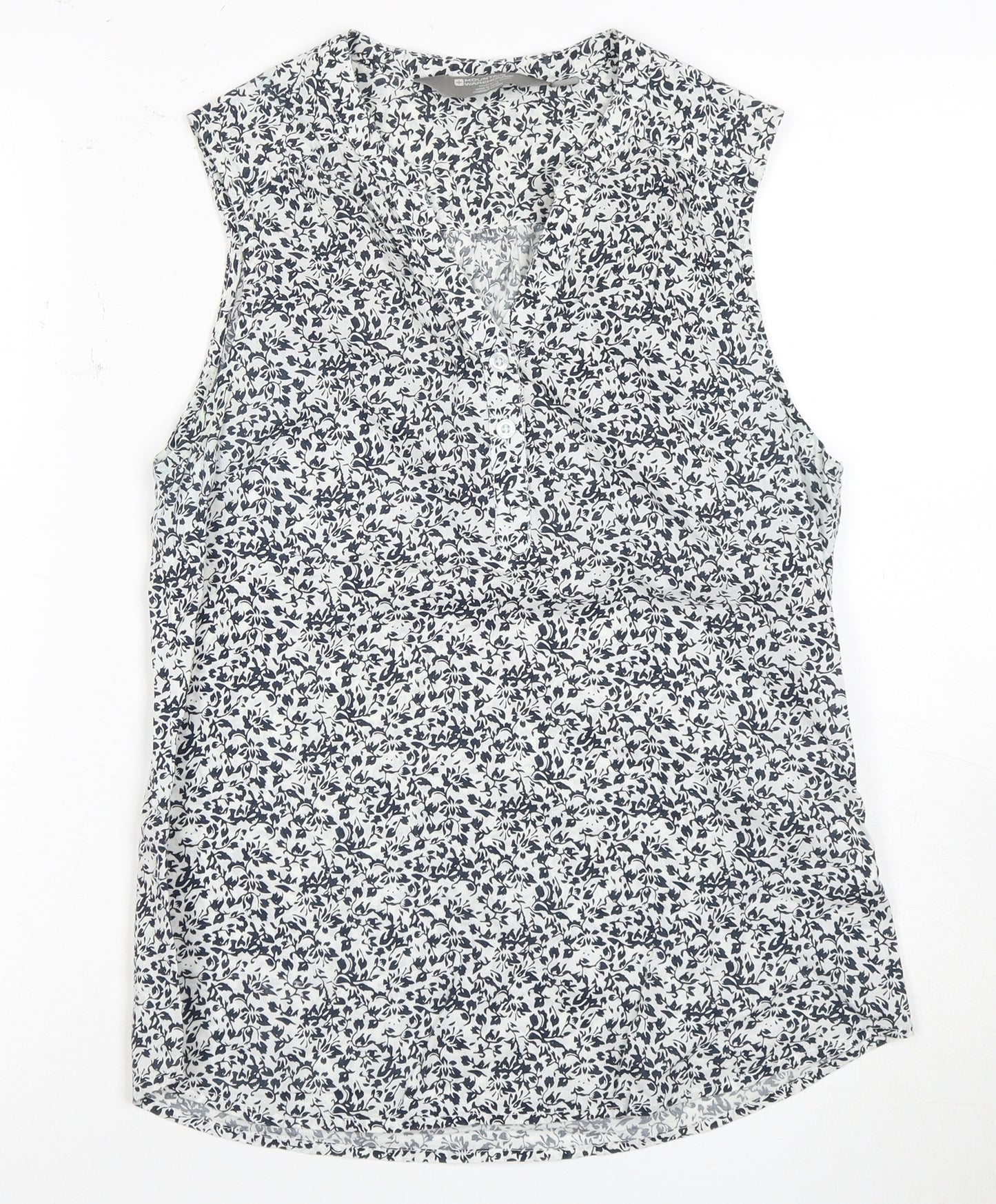 Mountain Warehouse Women's Blue Floral Blouse Size 8