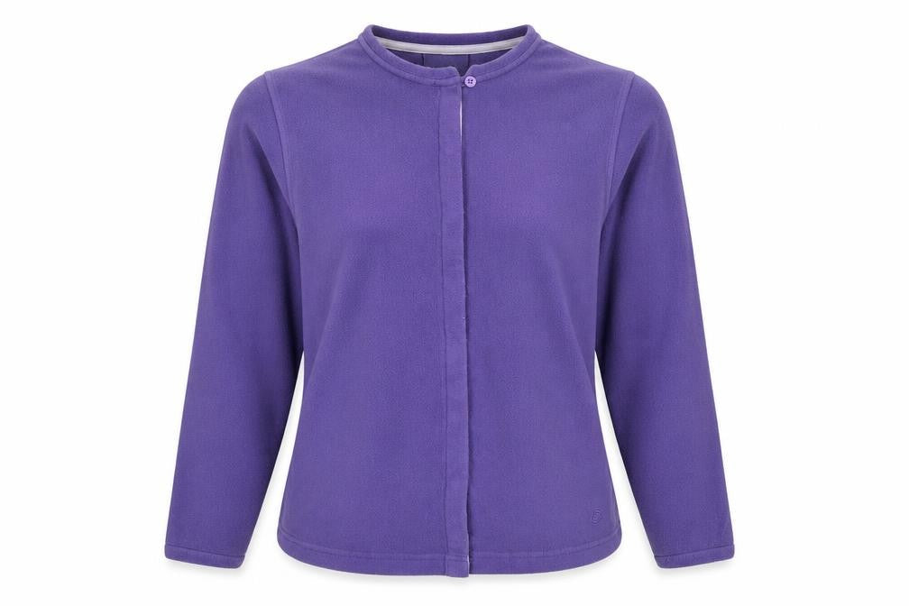 Front view of Craghoppers Women's Purple Fleece Jacket, size 12