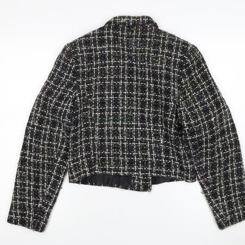 BHS Women's Multicoloured Tweed Jacket, Size 12 - Classic Style