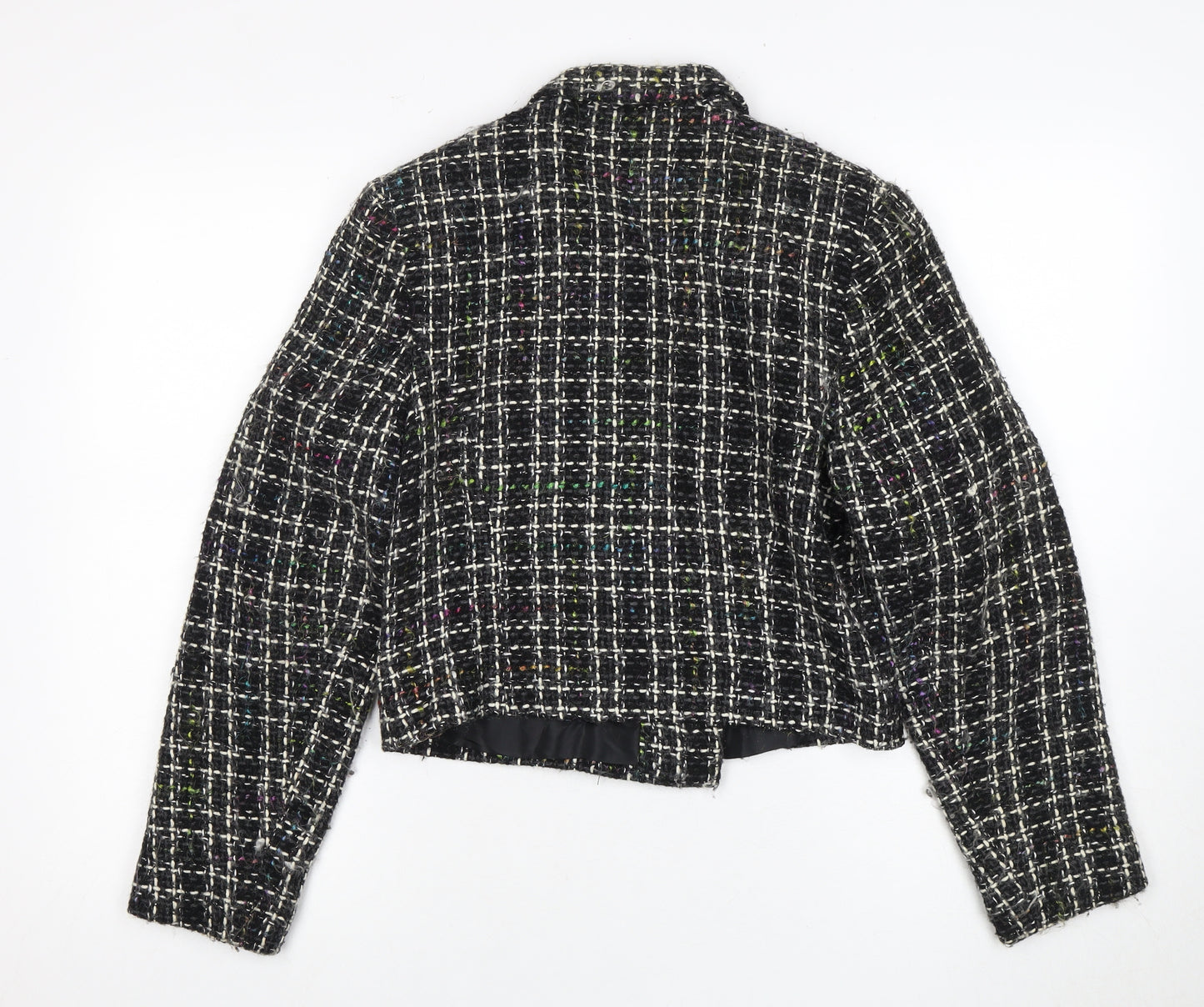 BHS Women's Multicoloured Tweed Jacket, Size 12 - Classic Style