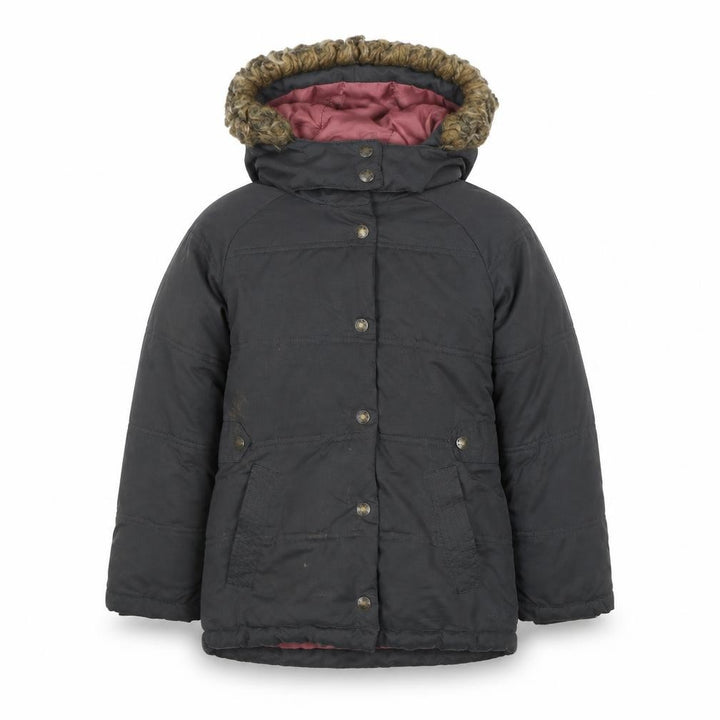 FatFace Girls Black Mid-Length Puffer Jacket M