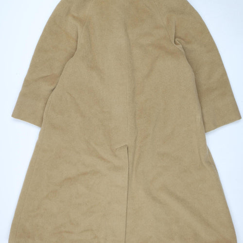 Marella Women's Beige Wool Blend Pea Coat, Size 4, Elegant & Warm
