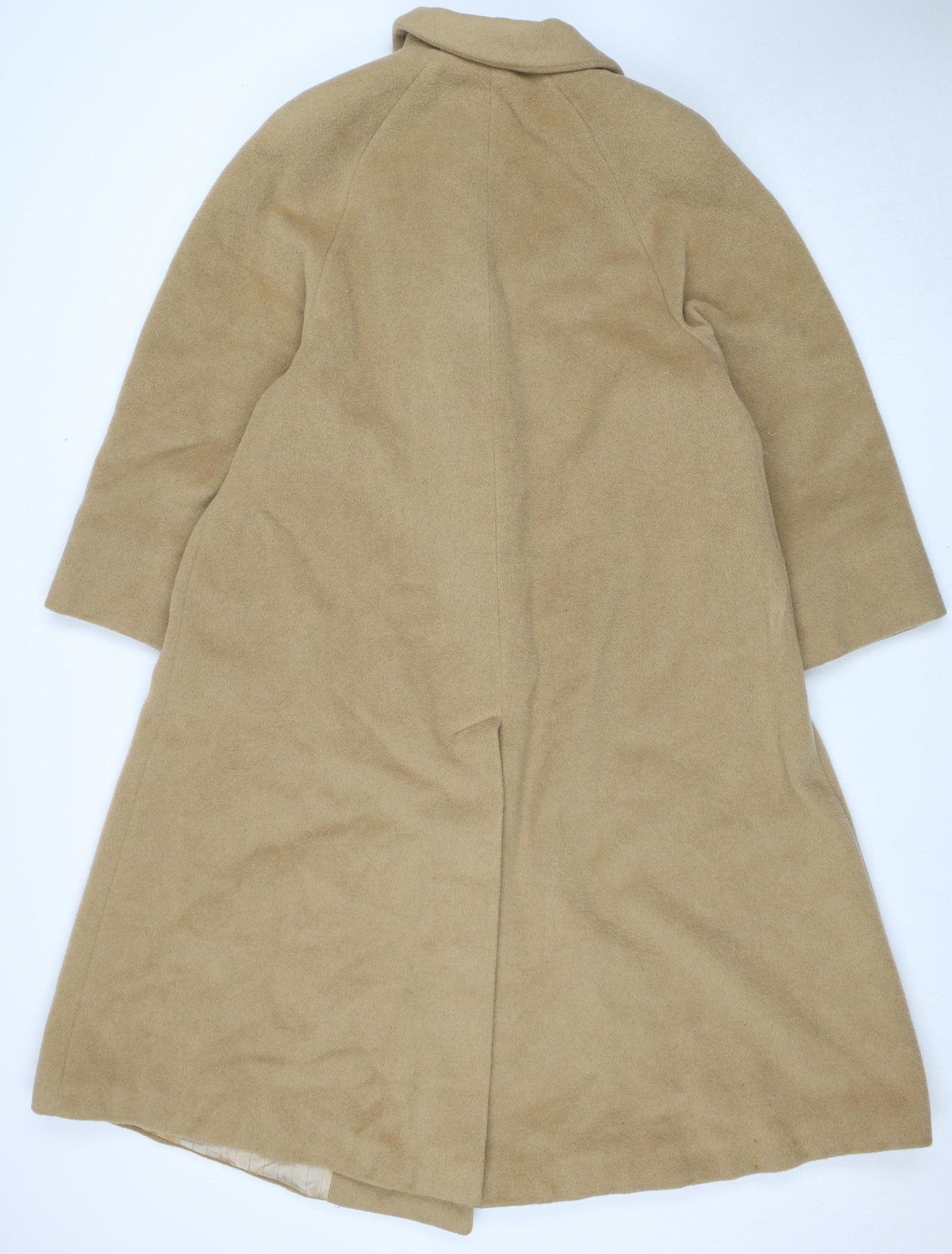 Marella Women's Beige Wool Blend Pea Coat, Size 4, Elegant & Warm