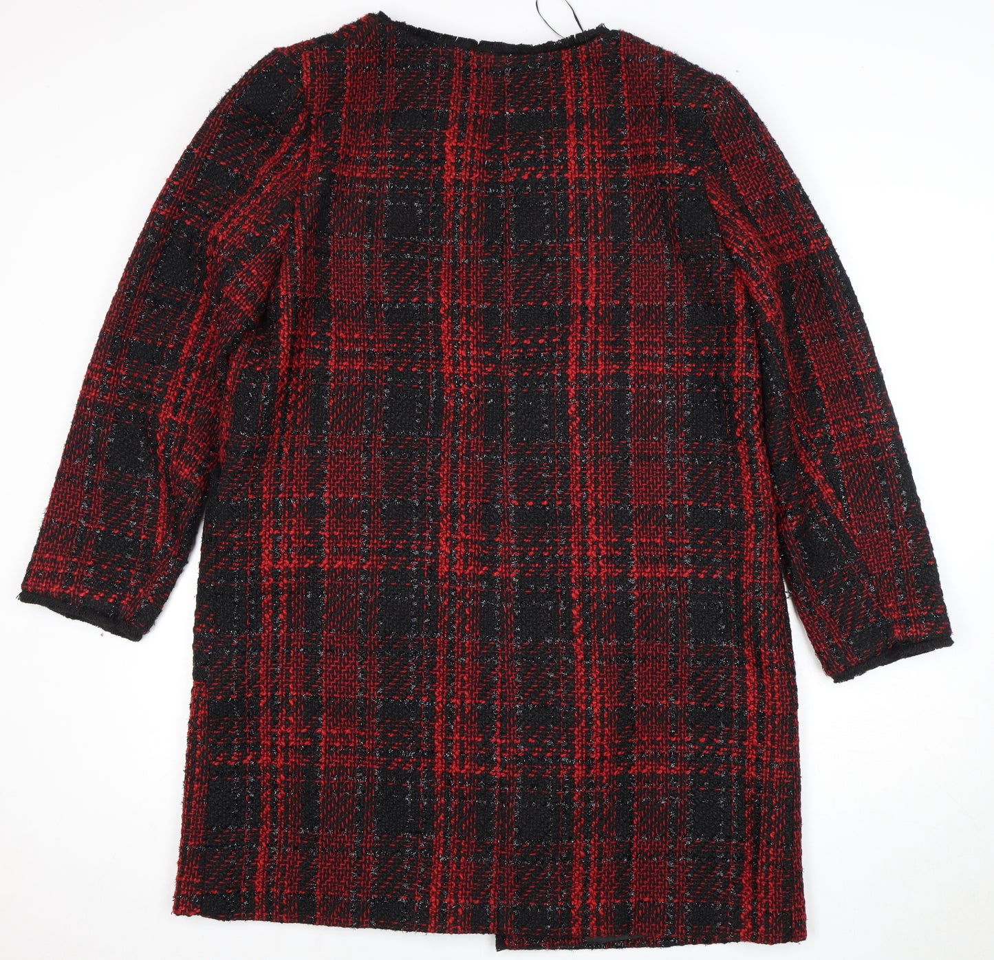 WoolenWear Women's Red Plaid Coat, Size 18