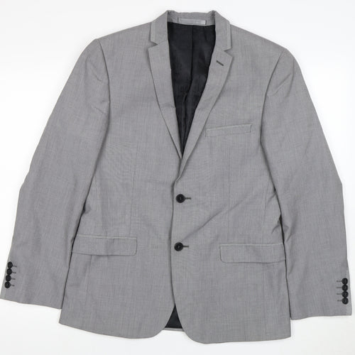 Red Herring Men's Grey Regular Fit Blazer, Size 40R, Elegant Style