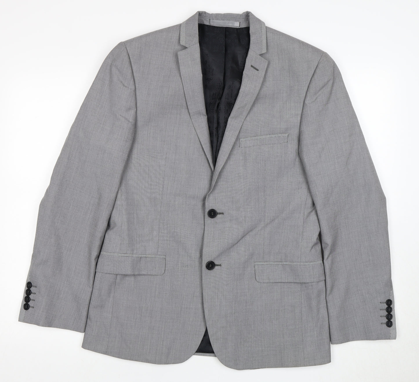Red Herring Men's Grey Regular Fit Blazer, Size 40R, Elegant Style