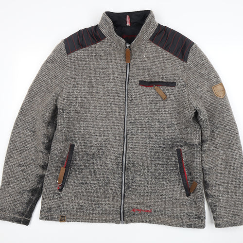 Almgwand Men's Grey Wool Blend Jacket, Size 36