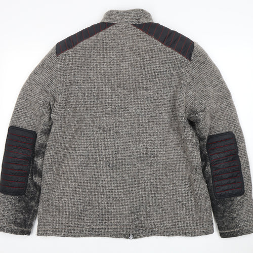 Almgwand Men's Grey Wool Blend Jacket, Size 36