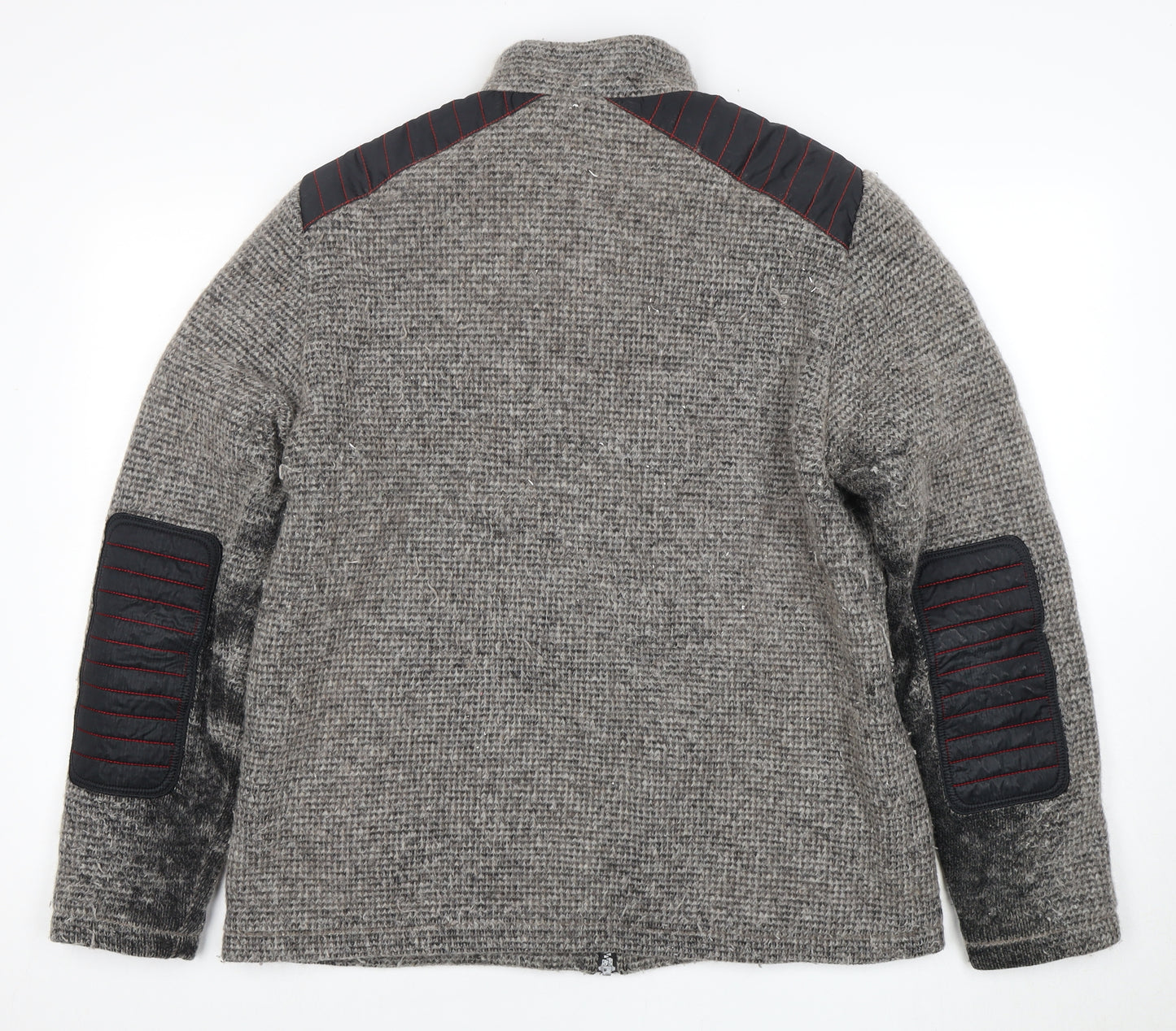 Almgwand Men's Grey Wool Blend Jacket, Size 36