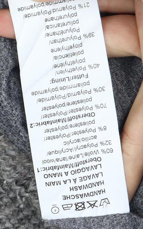 Almgwand Men's Grey Wool Blend Jacket, Size 36