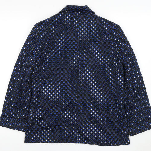 Topshop Women's Blue Geometric Blazer Size 10