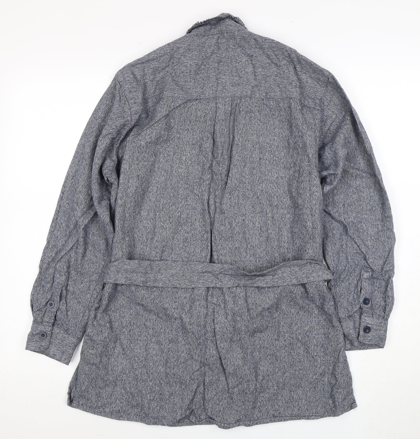 ASOS Women's Blue Button-Up Long Sleeve Shirt Size 12