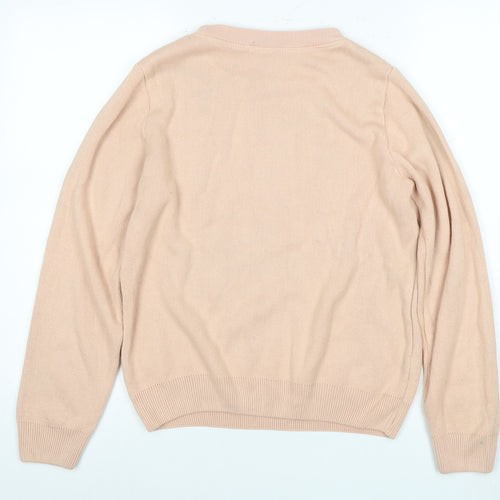 Dorothy Perkins Women's Pink Animal Print Jumper UK 8