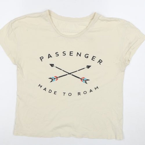 Passenger Women's Beige XS T-Shirt Crew Neck Casual