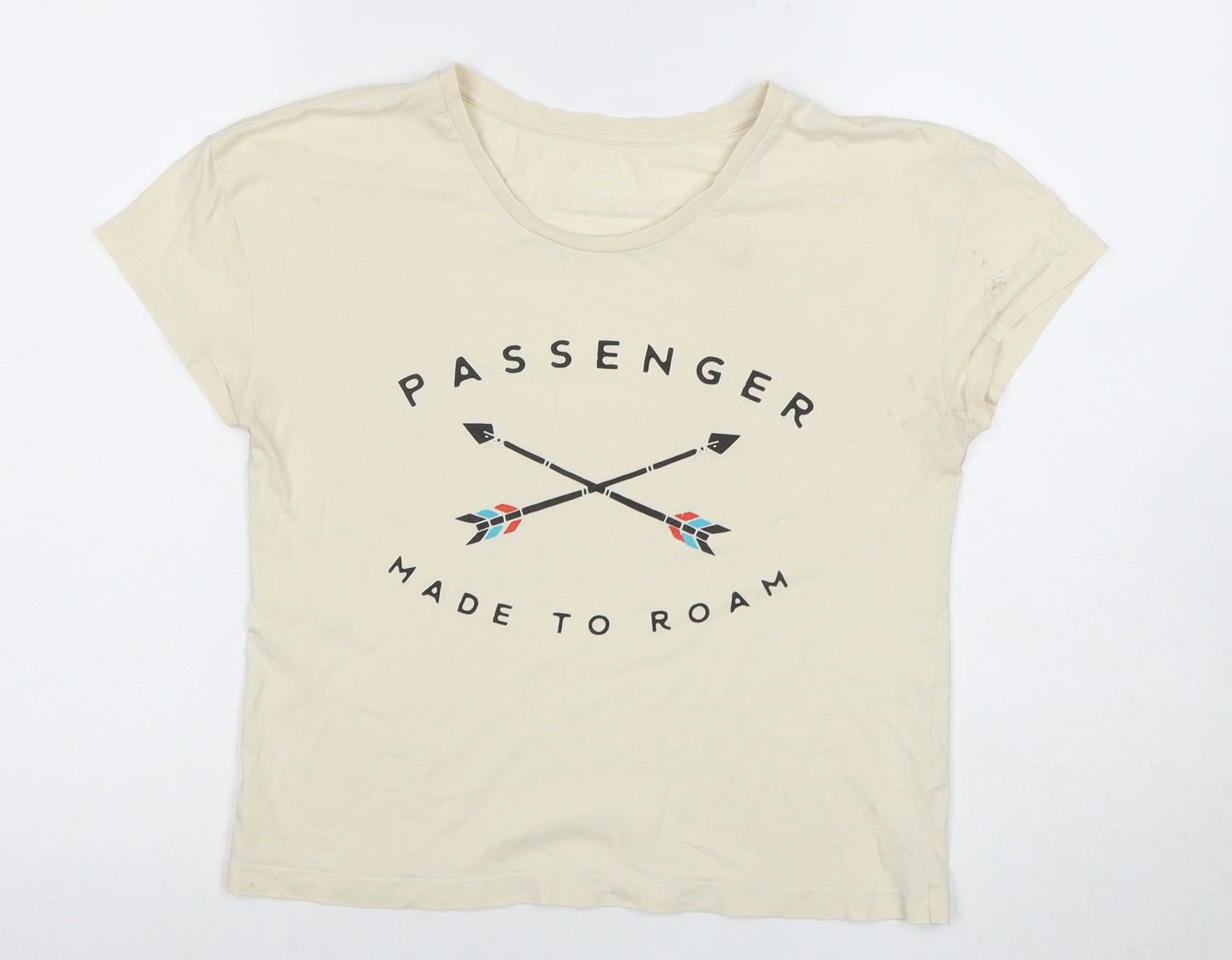 Passenger Women's Beige XS T-Shirt Crew Neck Casual