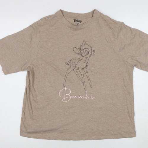 Disney Women's Bambi Beige T-Shirt - Size M