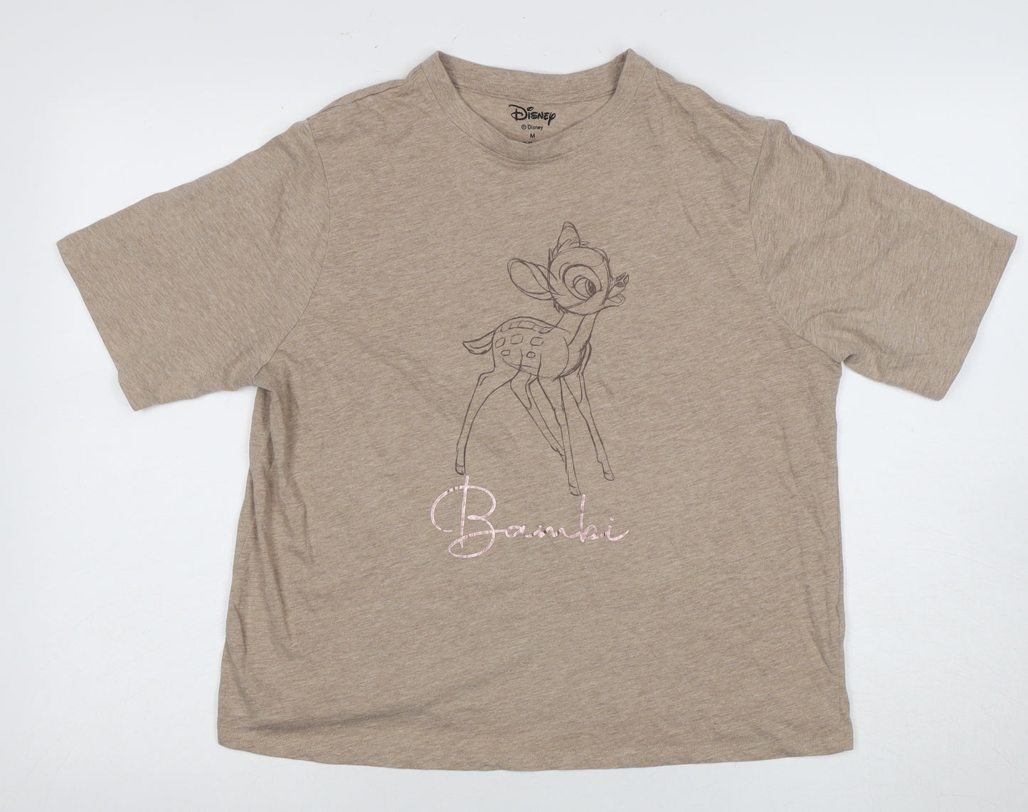 Disney Women's Bambi Beige T-Shirt - Size M