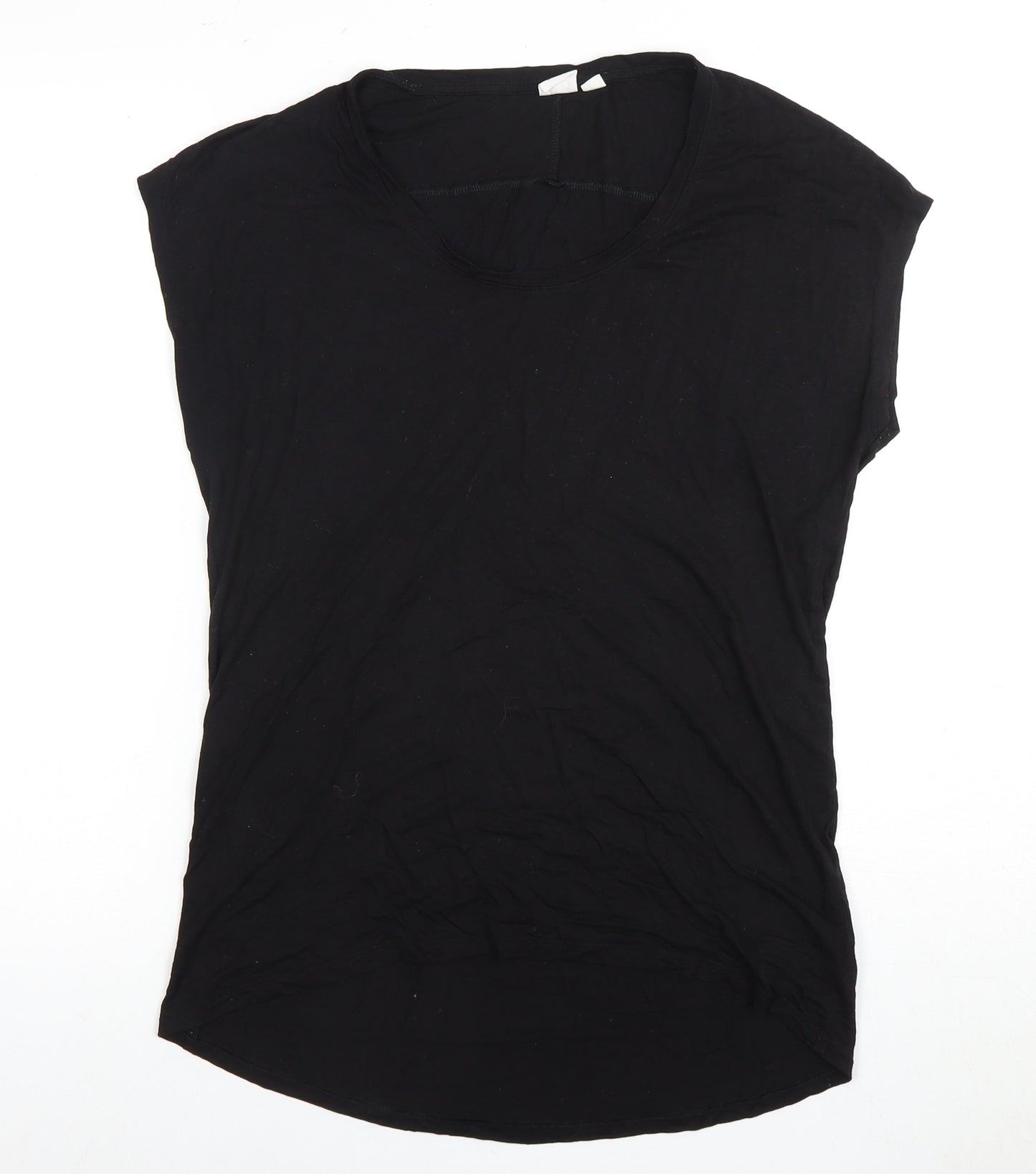 CHIP Women's Black Sleeveless Basic T-Shirt, Size S