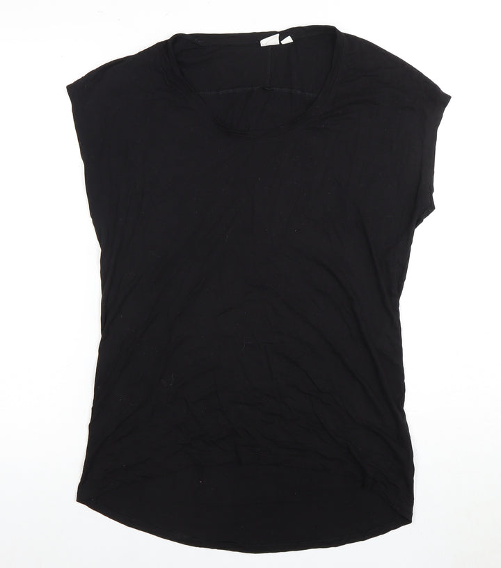 CHIP Women's Black Sleeveless Basic T-Shirt, Size S
