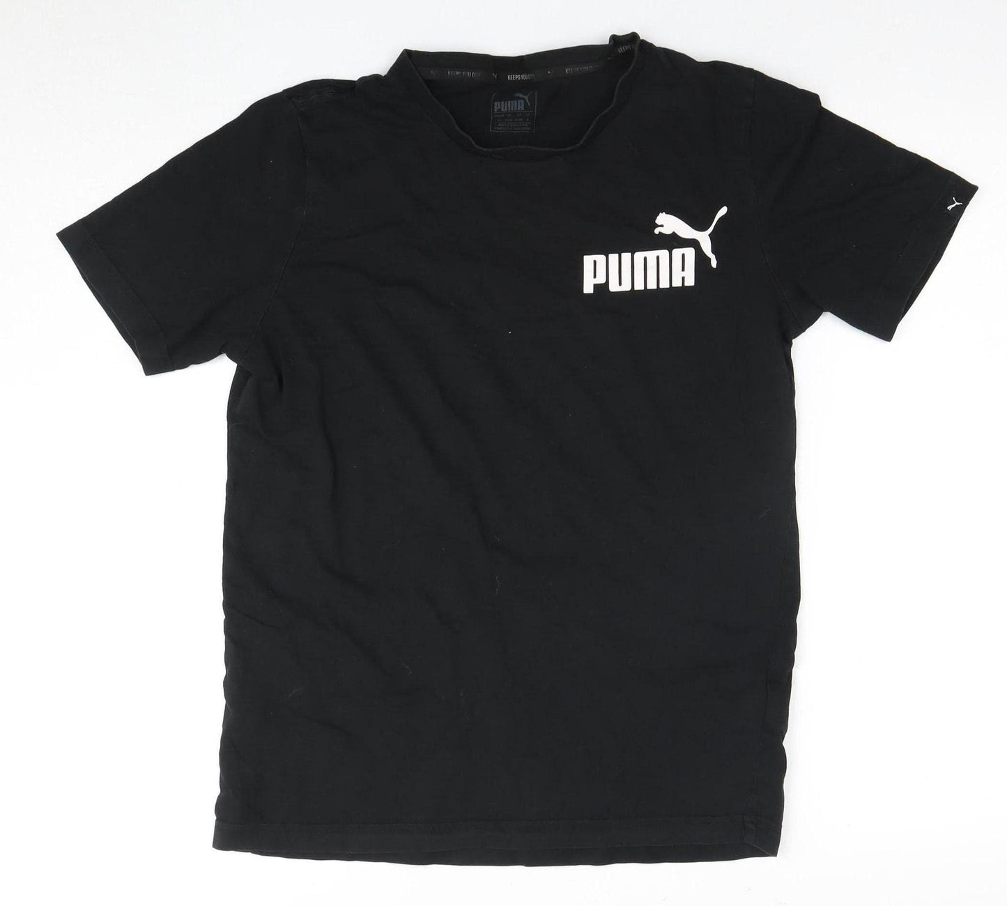 Puma Men's Black Short Sleeve T-Shirt, Size S