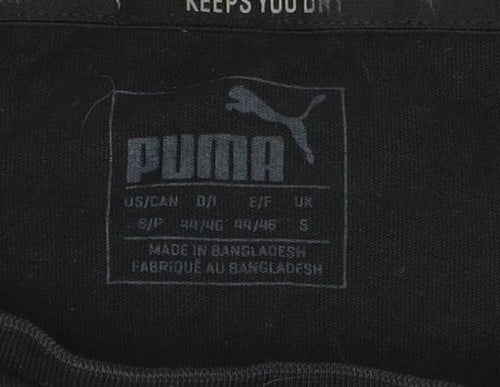 Puma Men's Black Short Sleeve T-Shirt, Size S
