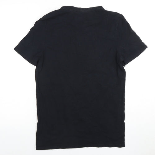 Guess Men's Black Slim Fit Logo Tee S