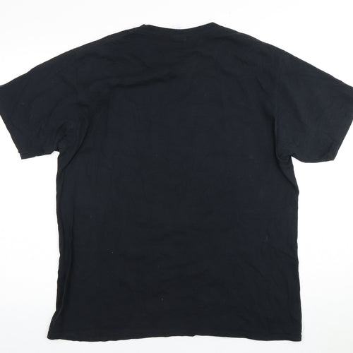 Marvel Men's Black Captain America Graphic T-Shirt, L