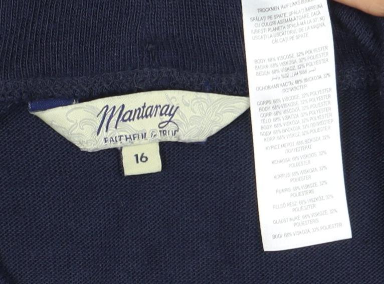 Women's Blue Cardigan, Regular Fit, Size 16