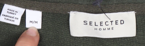 Selected Homme Men's Green 1/4 Zip Sweatshirt M