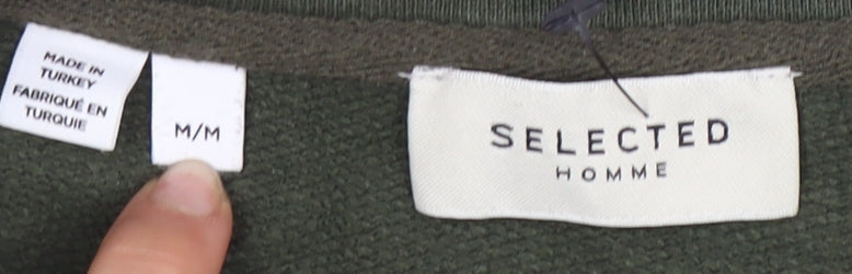 Selected Homme Men's Green 1/4 Zip Sweatshirt M