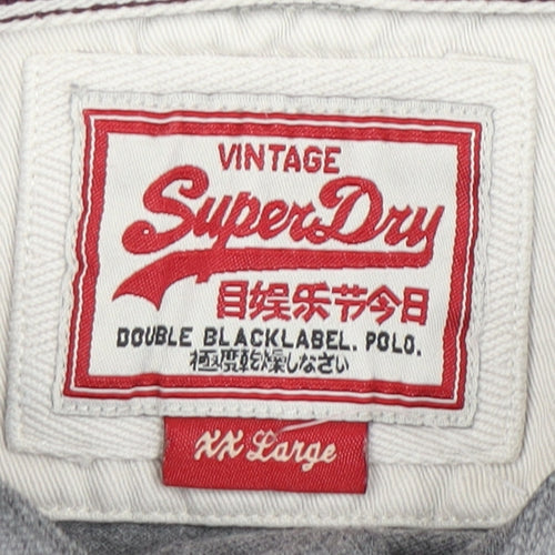 Superdry Men's Grey 2XL Polo Shirt