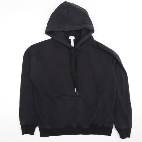 H&M Unisex Adults XS Black Pullover Hoodie