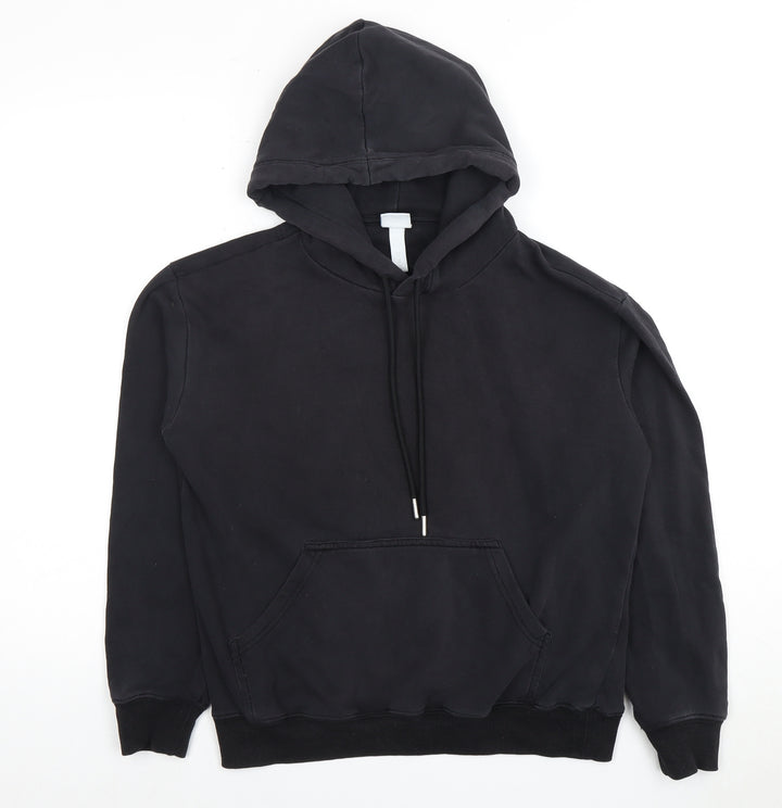 H&M Unisex Adults XS Black Pullover Hoodie