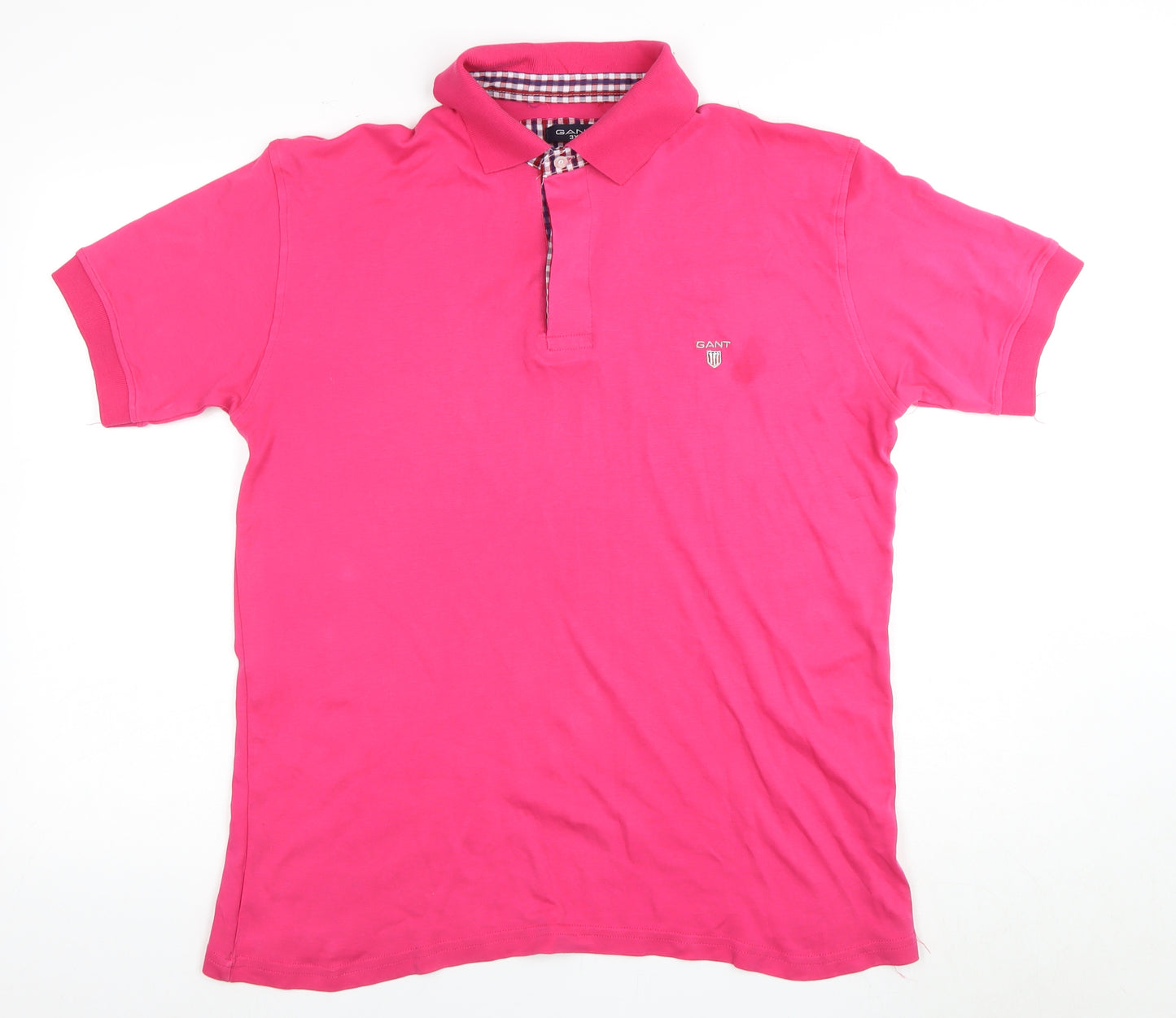 GANT Men's Pink 3XL Polo Shirt - Short Sleeve, Cotton