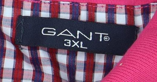 GANT Men's Pink 3XL Polo Shirt - Short Sleeve, Cotton